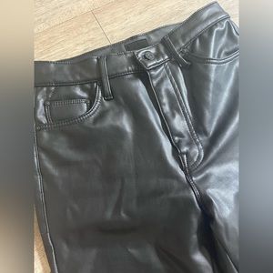 MOTHER LEATHER BLACK JEANS!!